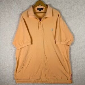 Polo‎ by Ralph Lauren Mens 2XLT Peach Polo Shirt Short Sleeve Classic Fit